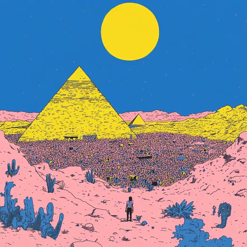 Psychedelic Festival by Pyramids Midjourney提示词