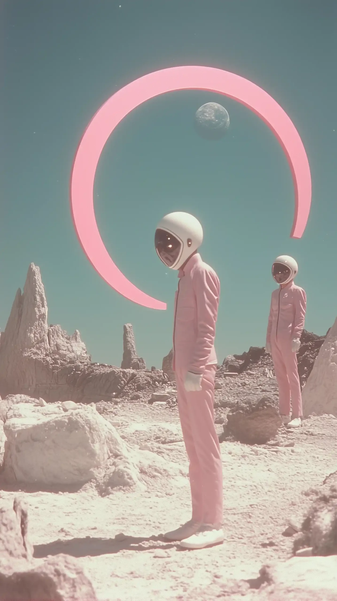 Surreal 1980s Sci-Fi Sitcom Midjourney提示词