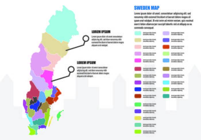 瑞典地图Infographic