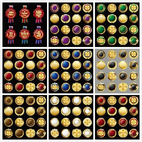 金色华丽徽标