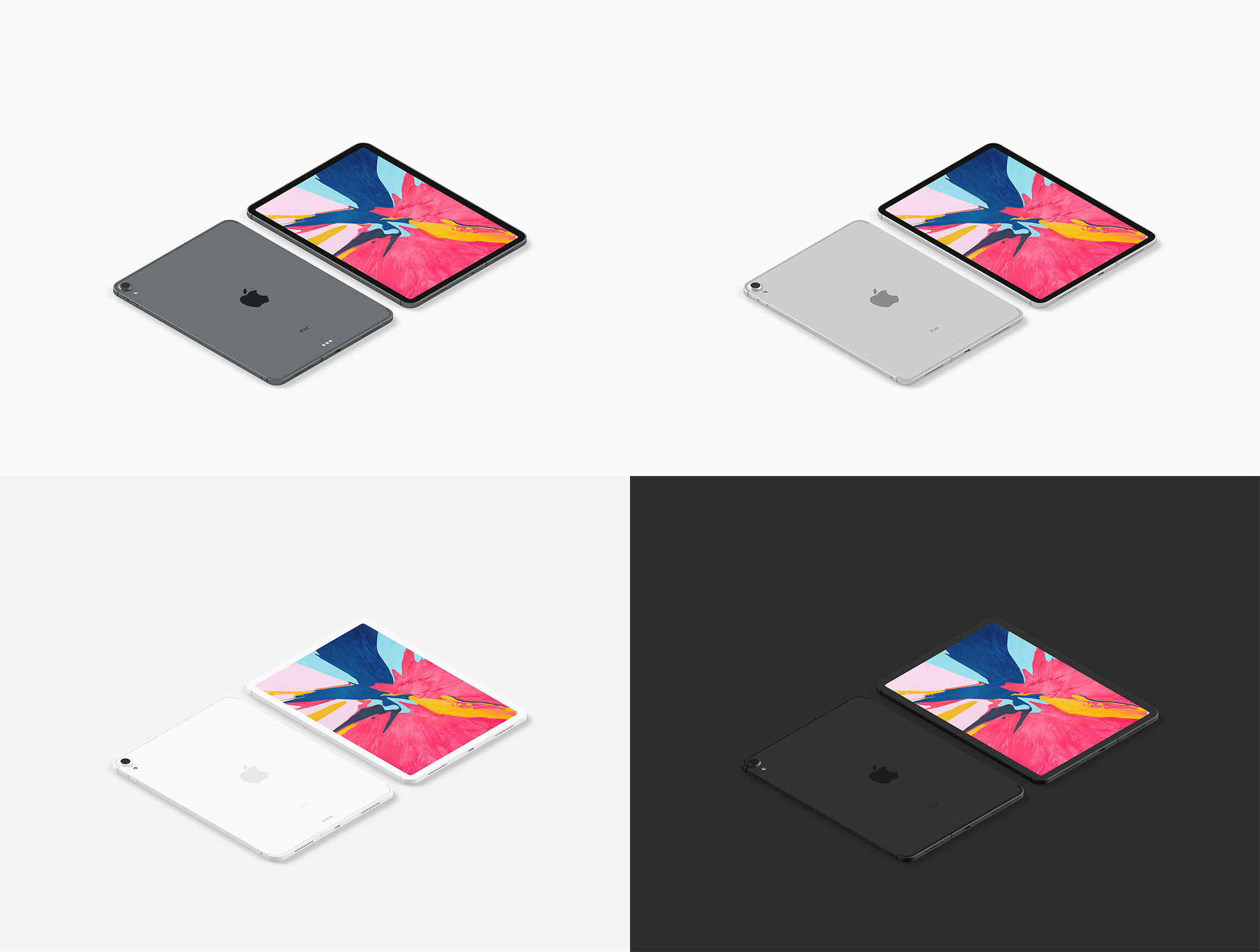 适用于Photoshop，iPad Pro 2018样机的简单iPad Pro 2018样机