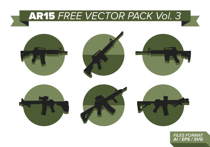 AR15剪影免费矢量包
