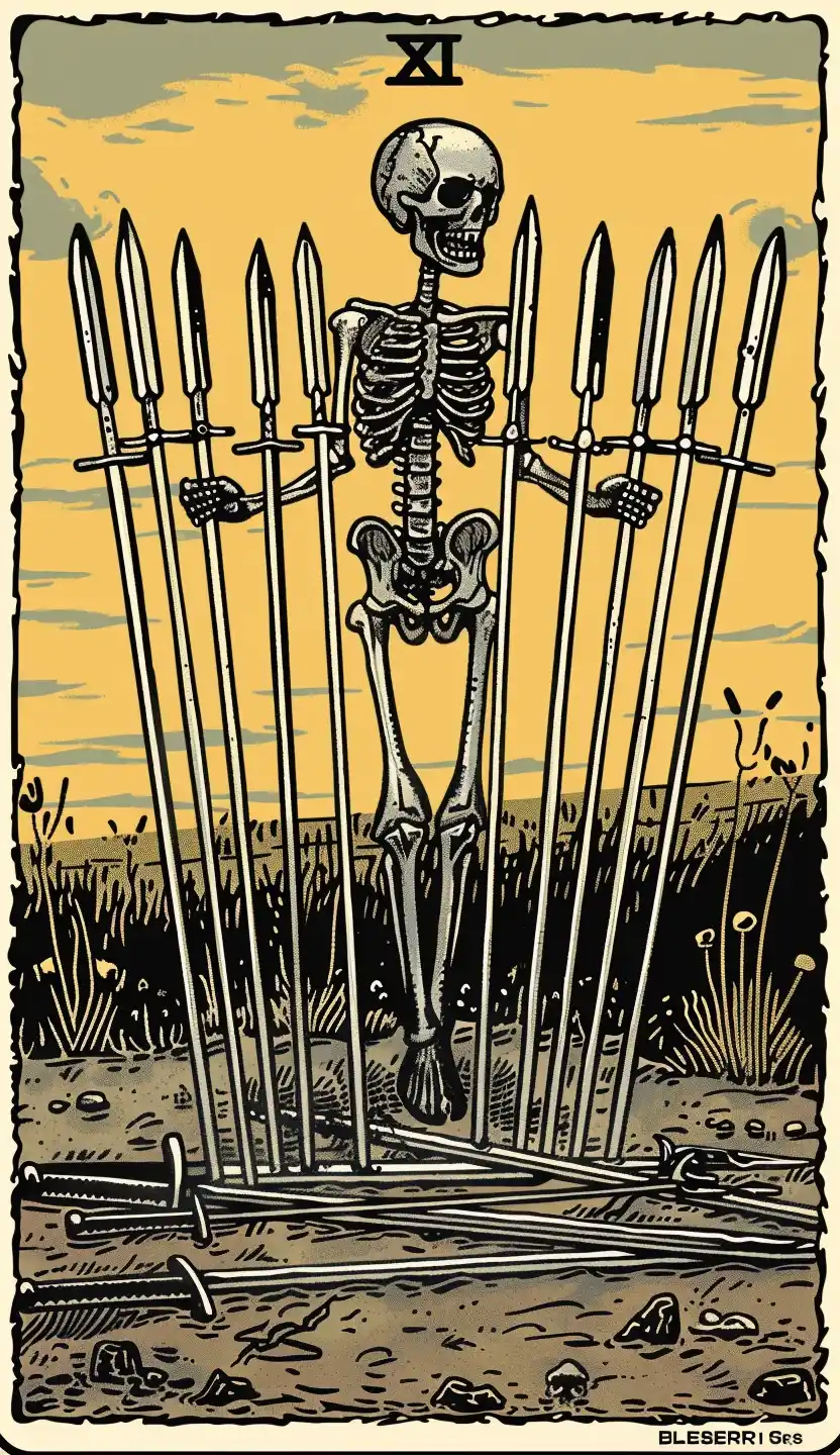 Tripping Tarot Swords Midjourney 提示词生成效果