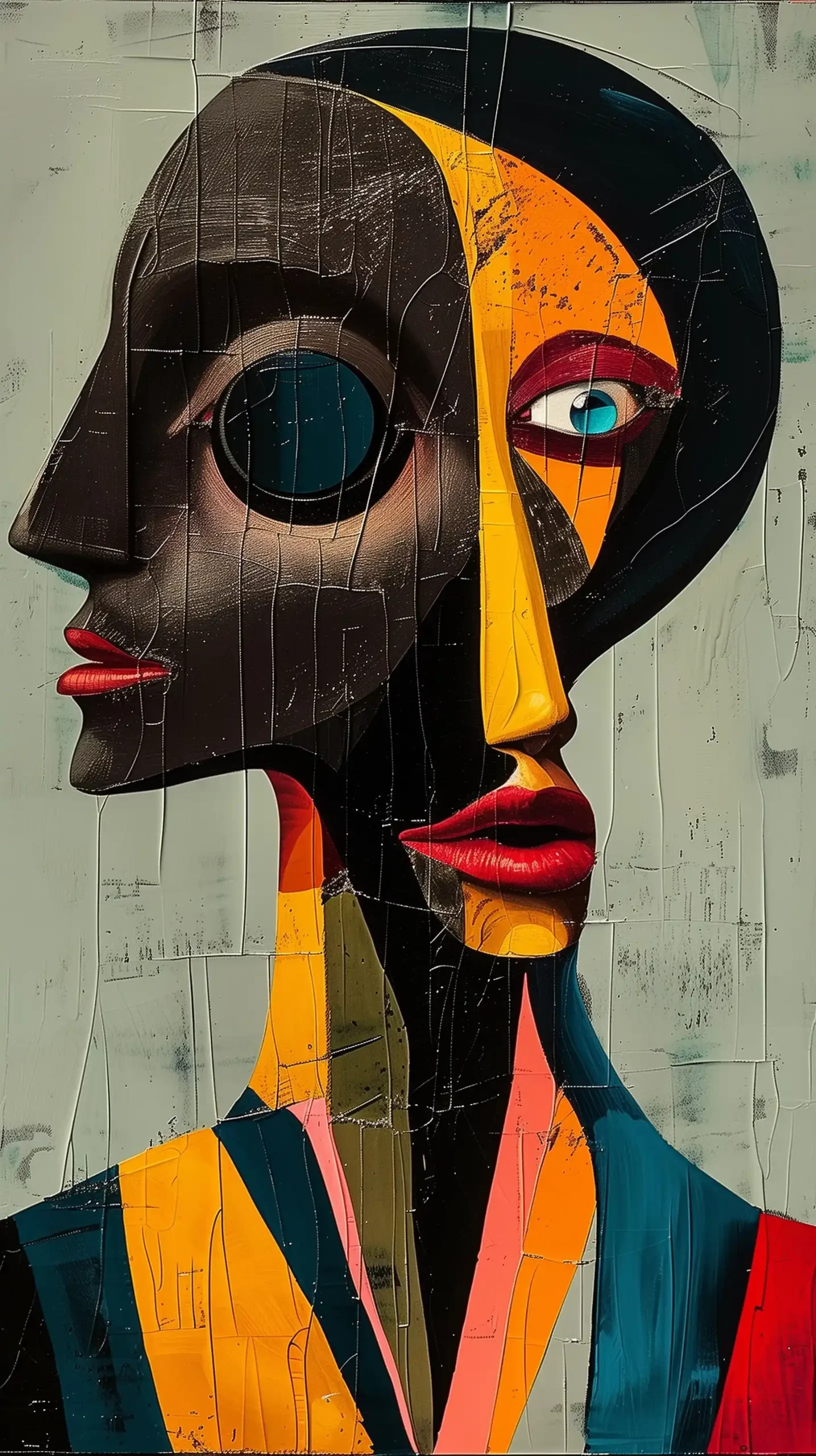 Picasso-Style Full Body Midjourney提示词