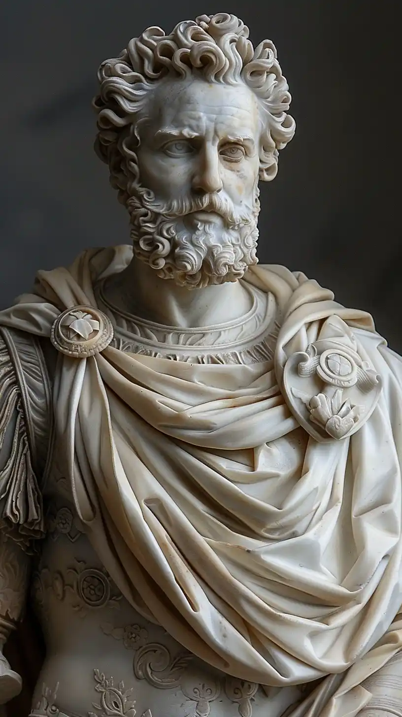 Sculpted Marco Aurelio Masterpiece Colors Midjourney提示词