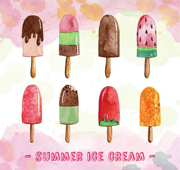 夏日雪糕矢量