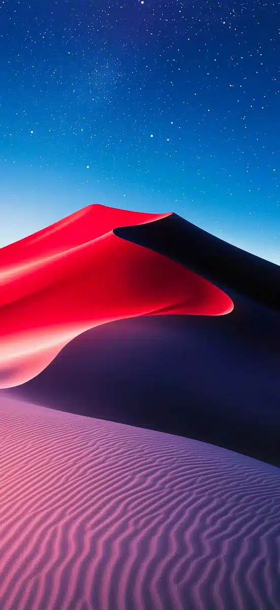 Minimalist Red Dunes Wallpaper Midjourney提示词