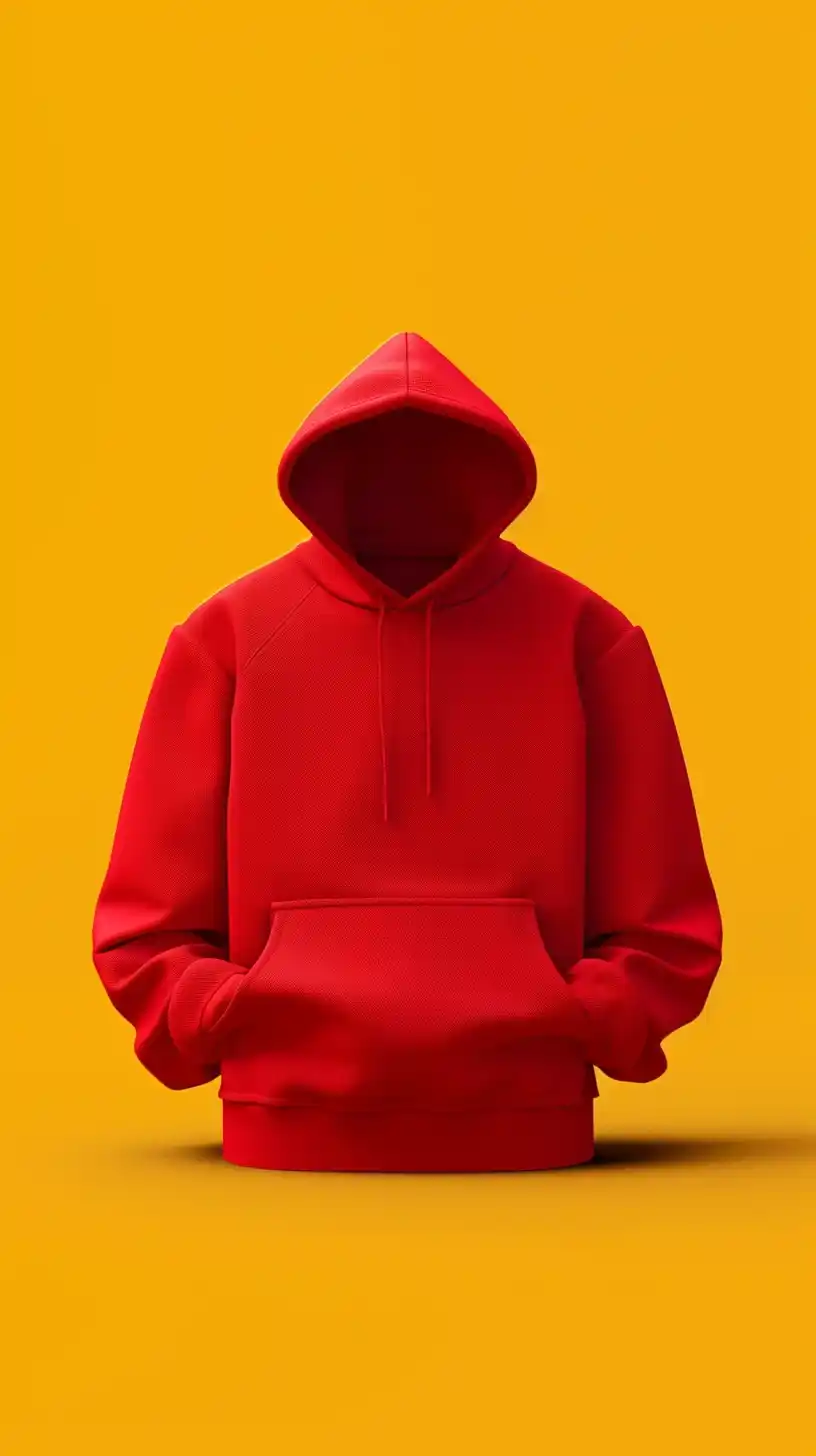 Red Hoodies App UI Clean 4K Design Midjourney提示词