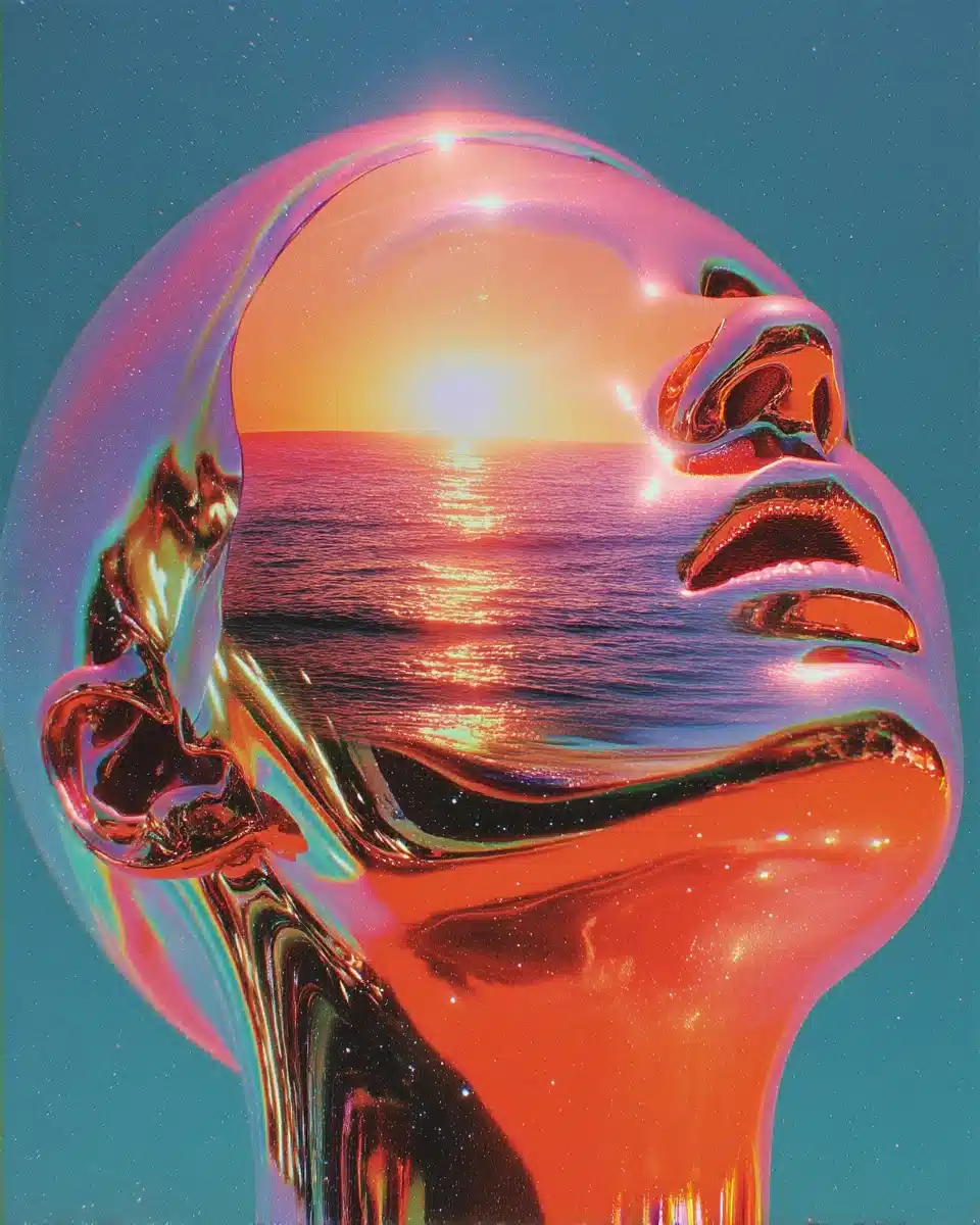 Cosmic Woman with Ocean Midjourney提示词