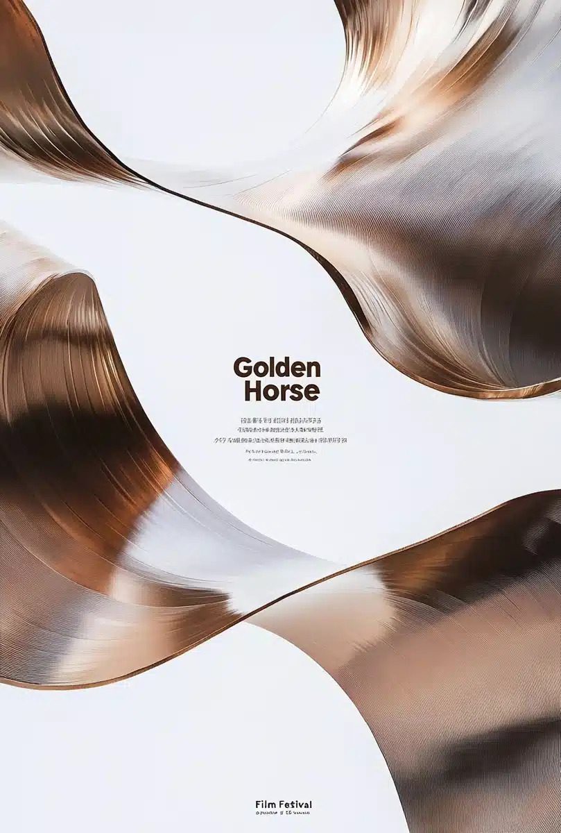 Abstract Bronze Sculptures Poster Midjourney提示词