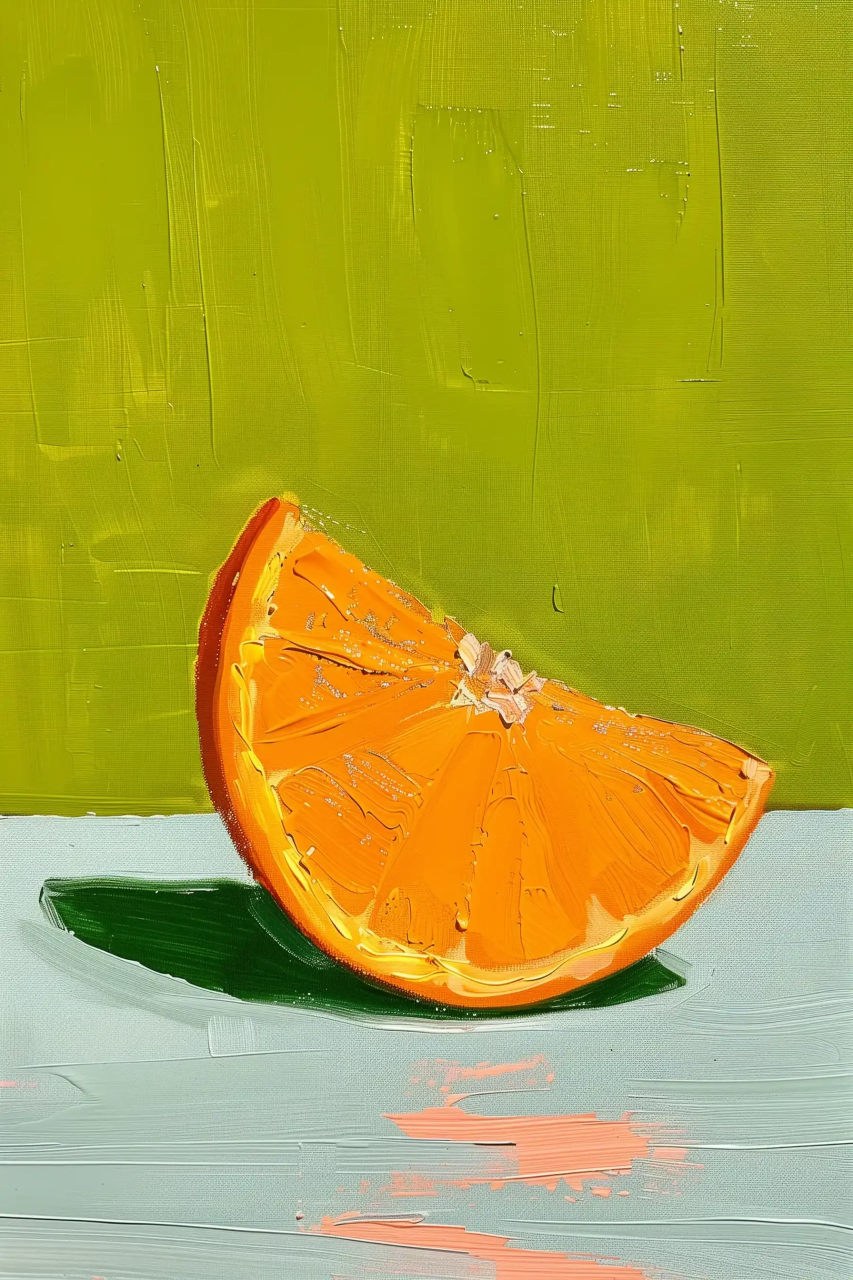 Maira Kalman-Inspired Orange Slice Midjourney提示词