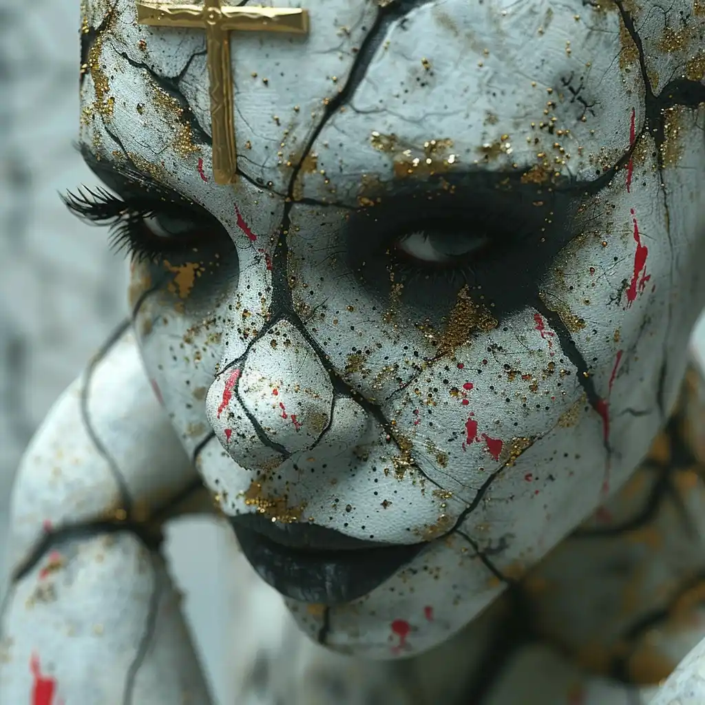 Surreal Gothic Gymnast Portrait Midjourney提示词
