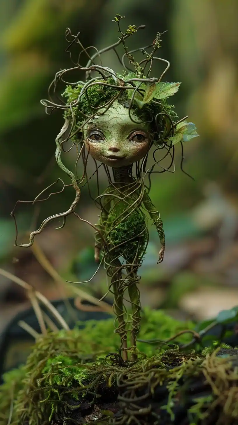 Vine Fairy in Forest Midjourney提示词
