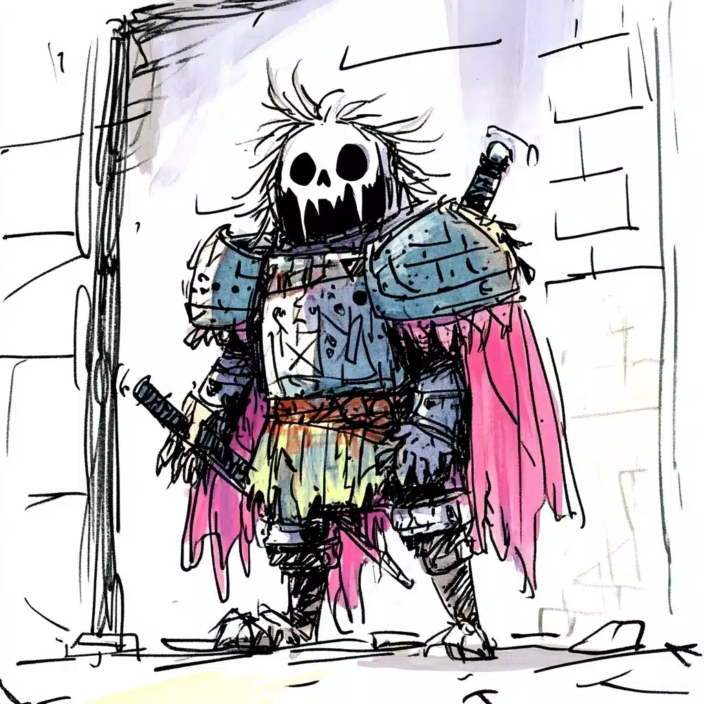 Whimsical Zombie General Dungeon Midjourney提示词