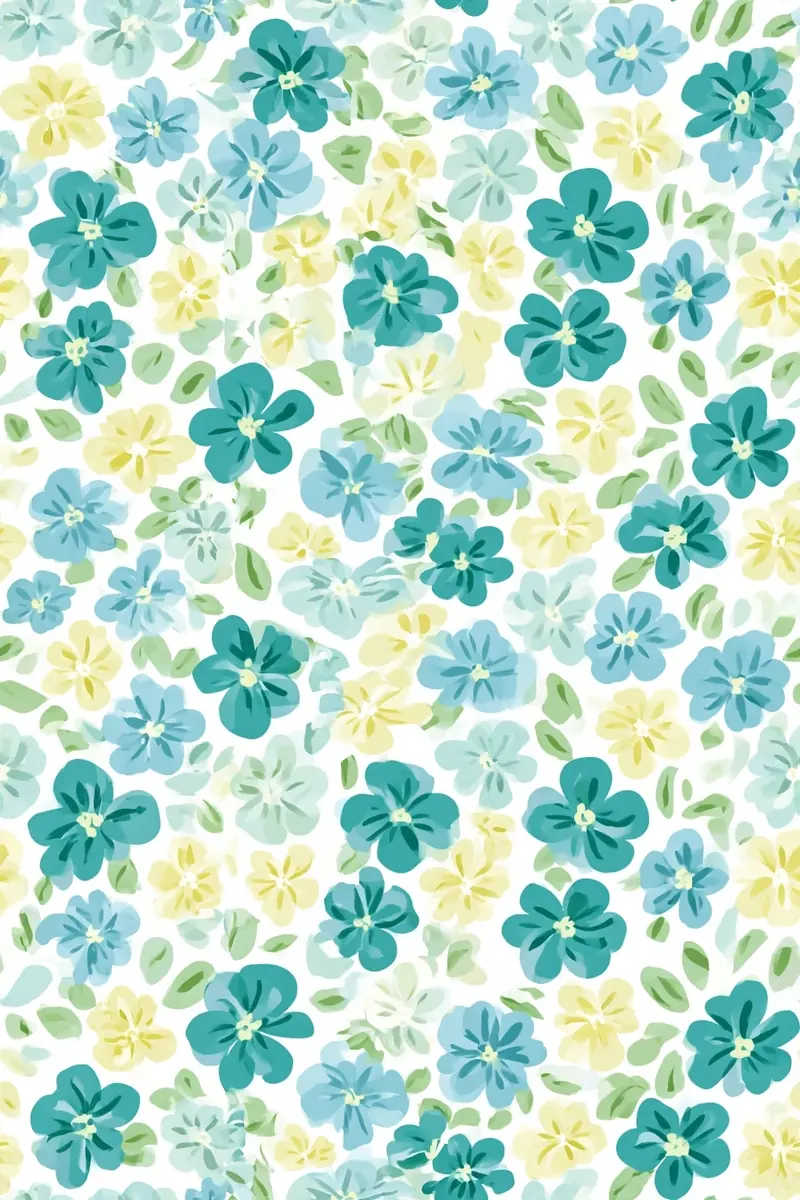 Minimalist Ditsy Floral Pattern Midjourney提示词
