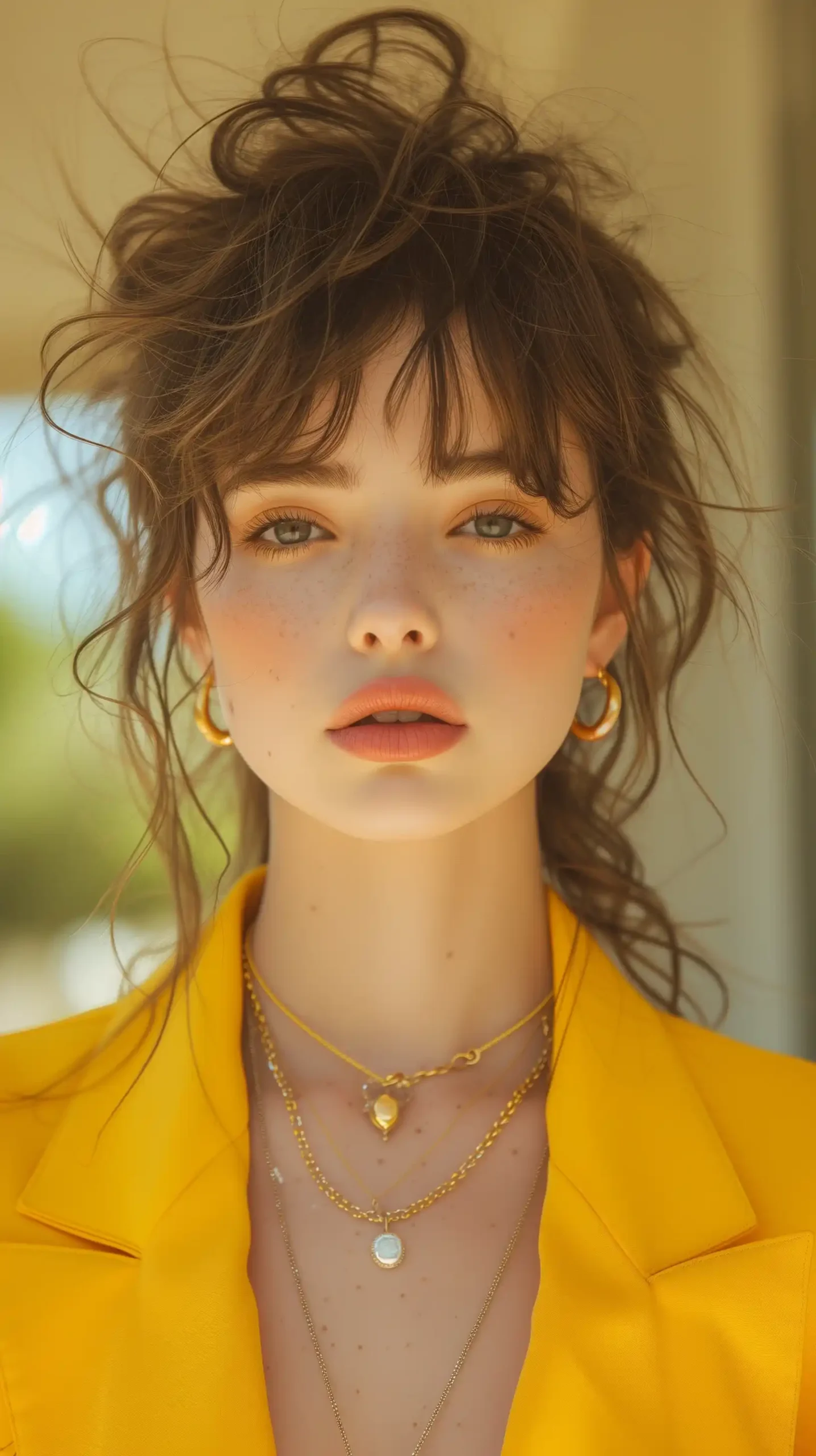 Fashion Model in Gold Jewelry Midjourney 提示词生成效果