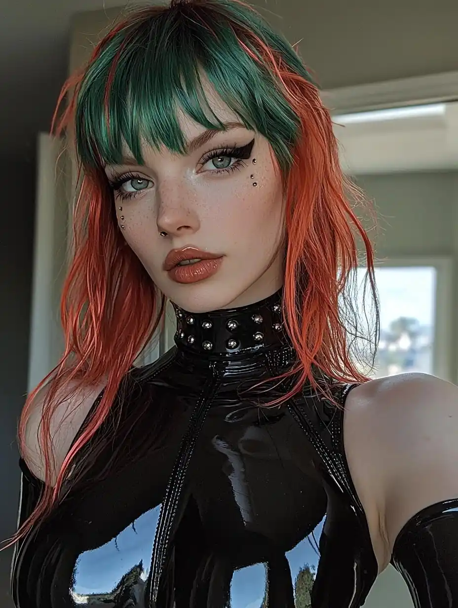 Holly in Latex Selfie Midjourney提示词