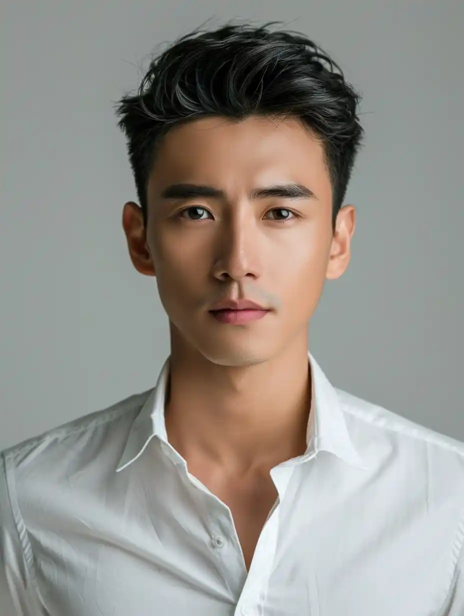 Hyper-Realistic Handsome Portrait Midjourney提示词