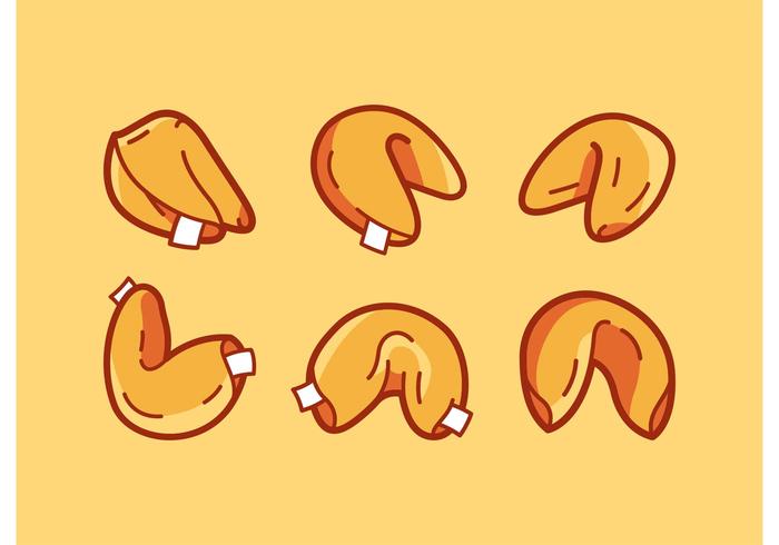 幸运饼干矢量插图