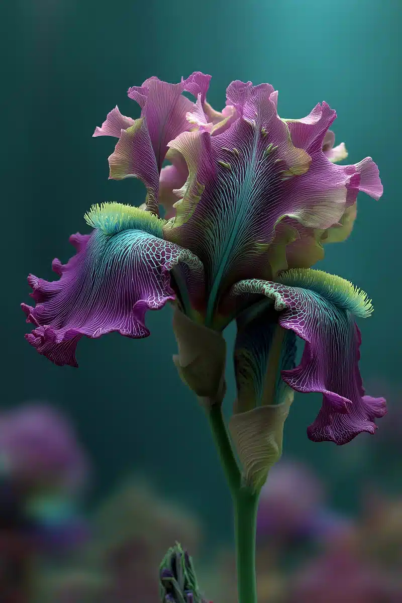 Macro Iris Cellular Structure Midjourney提示词