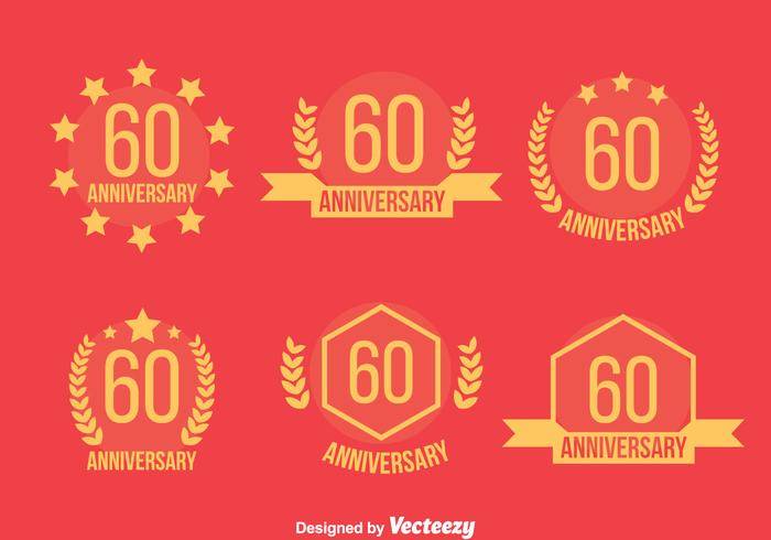60周年纪念标志矢量