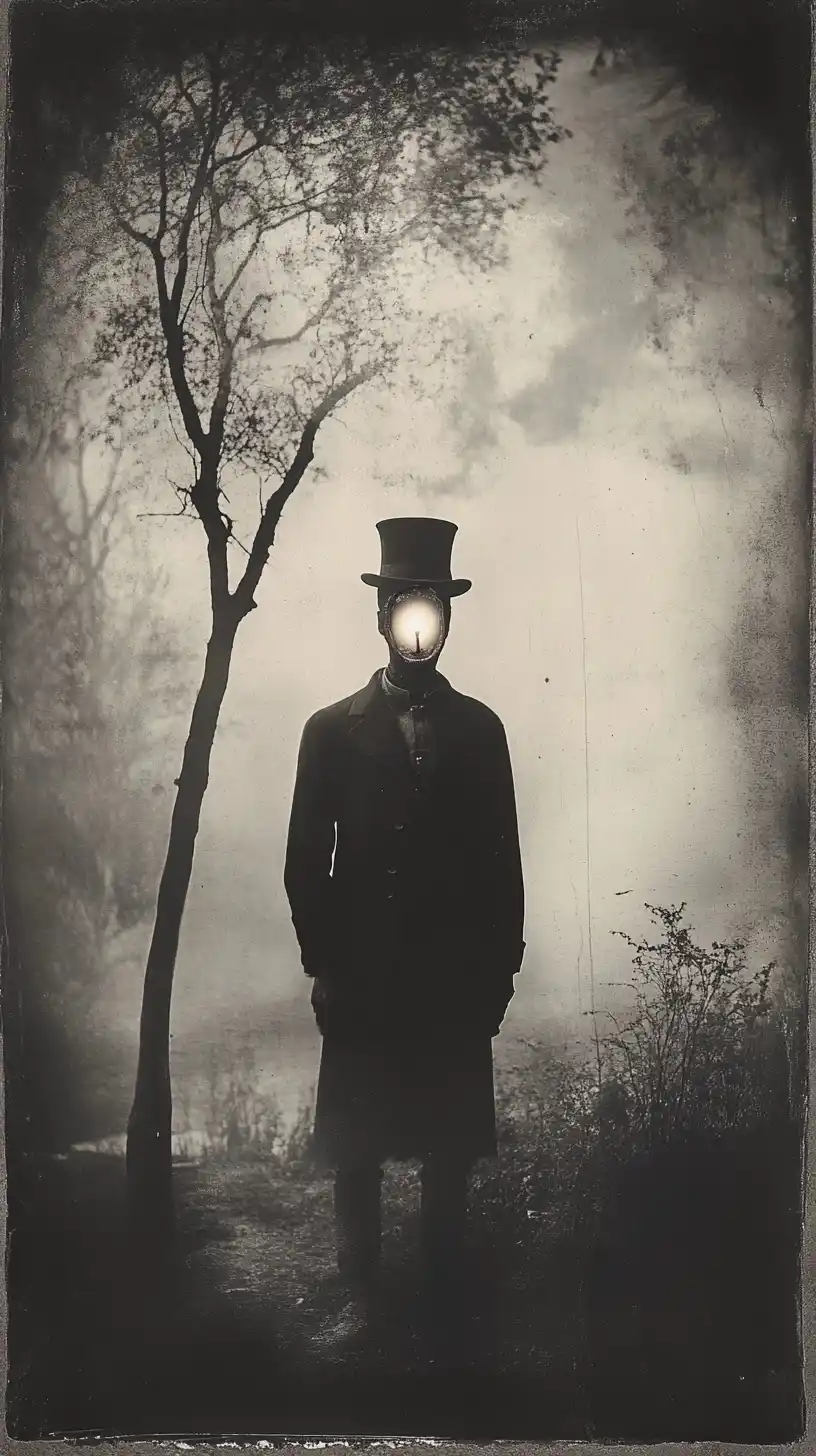 Creepy Victorian Candle Portrait Midjourney提示词