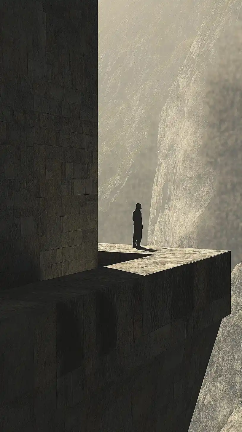 Minimalist Machu Picchu Balcony Midjourney提示词