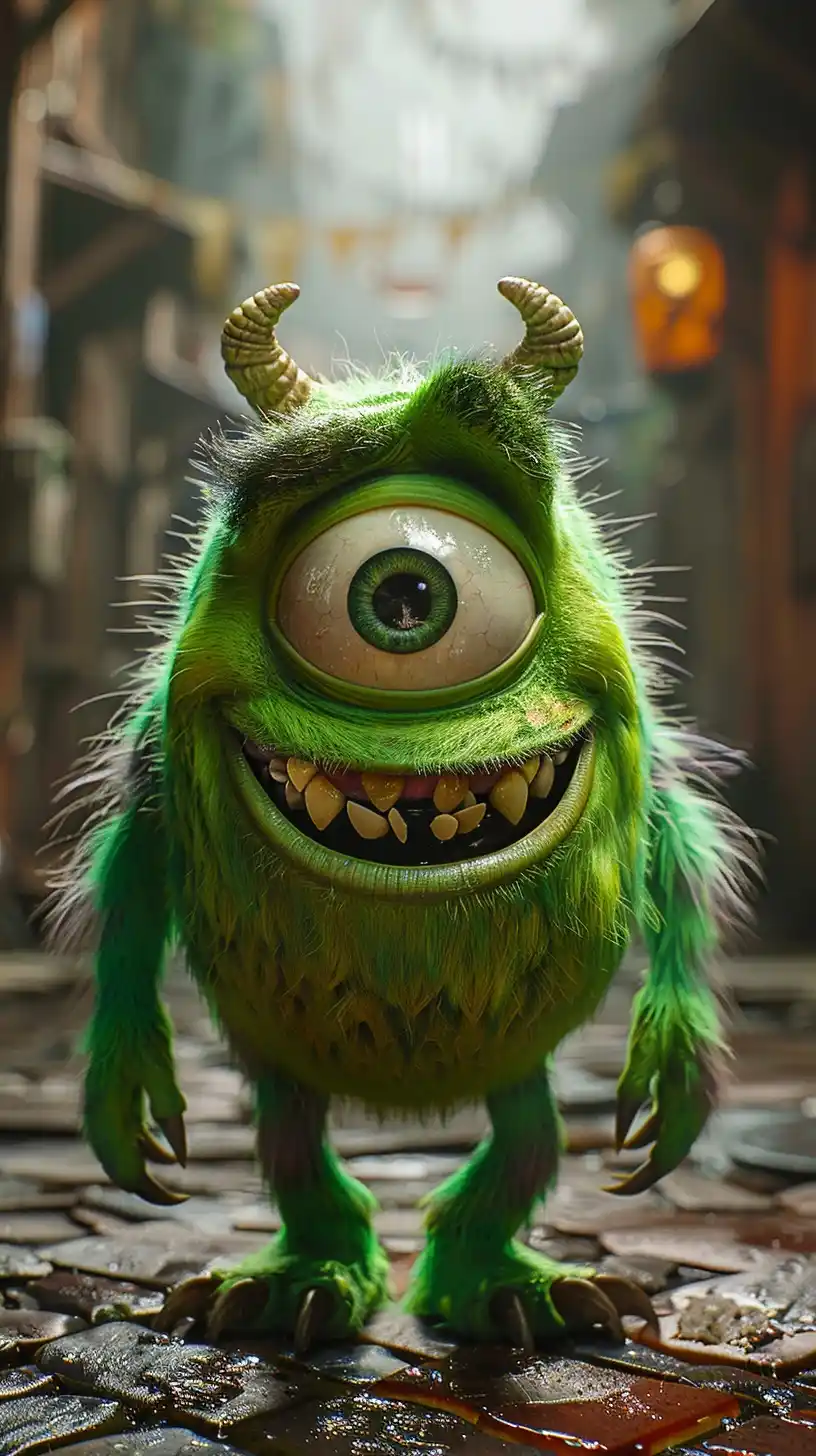 Graphic Mike Wazowski Portrait Midjourney提示词