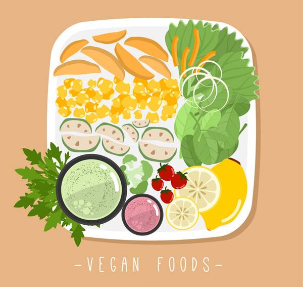 美味素食俯视图