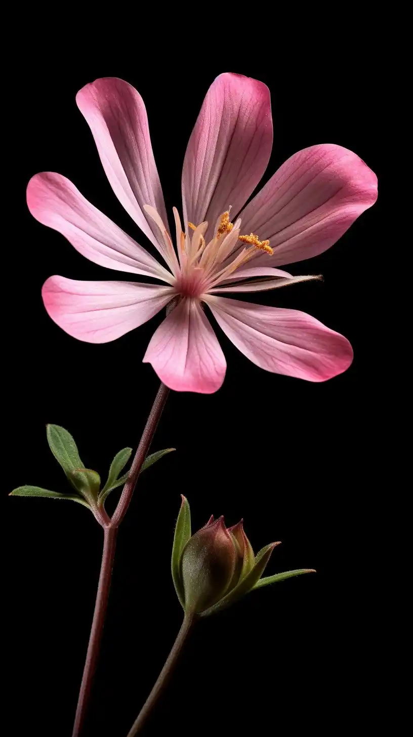 Pink Petal Chain Portrait Midjourney提示词