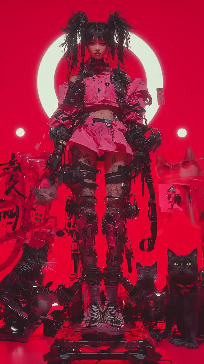 Cyberpunk Fashion Portraits Midjourney提示词