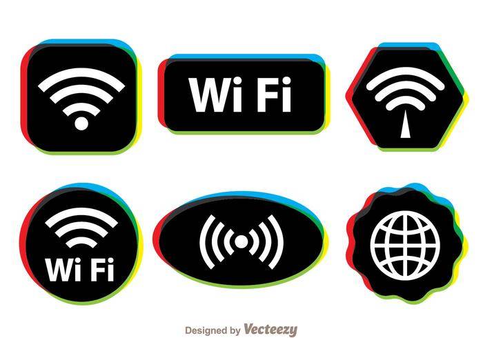 多色Wifi符号