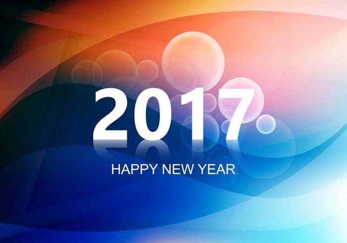 免费矢量新年2017年背景