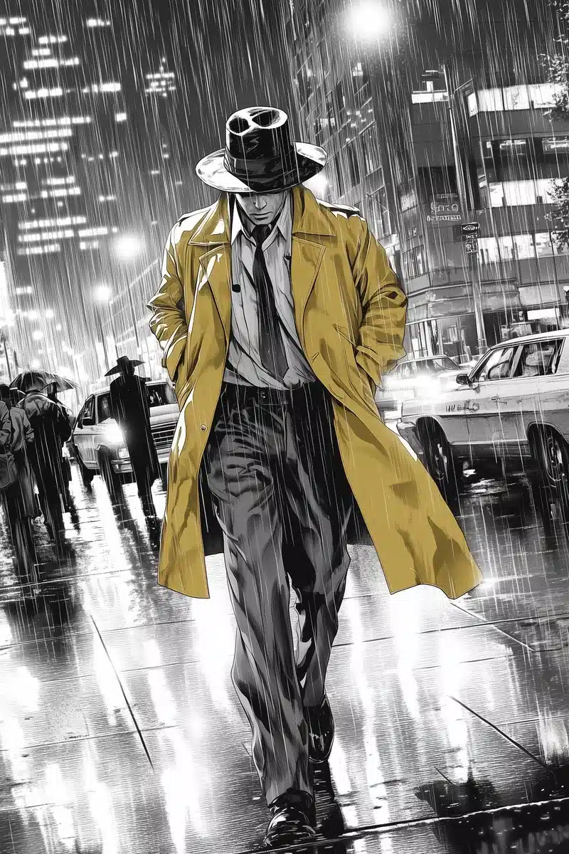 1930s Detective in Anime Midjourney提示词