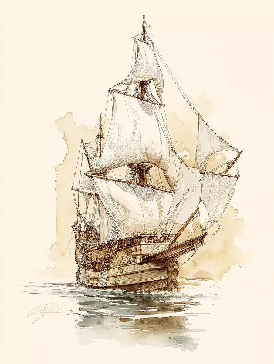 Vintage Drawing of Concepcin Midjourney提示词