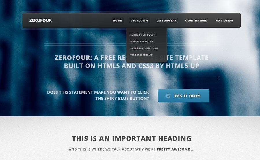 响应式网站模板 html5up-zerofour