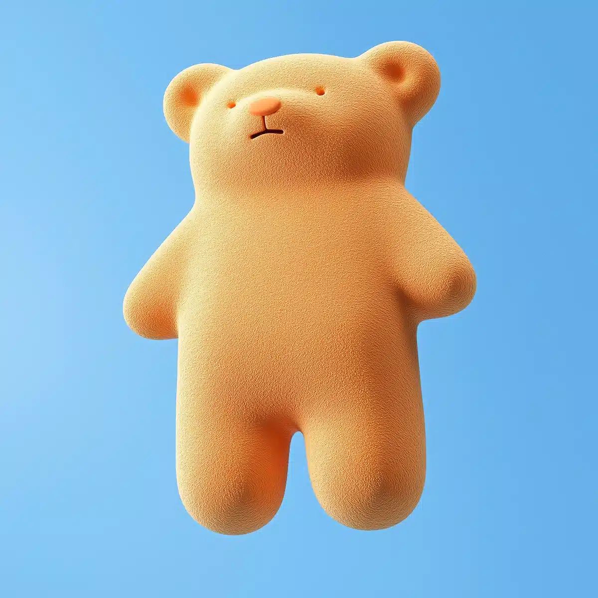 Minimalist Teddy Bear Sculpture Midjourney提示词