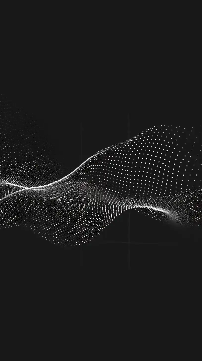 Abstract Wave Art Amoled Black Midjourney提示词