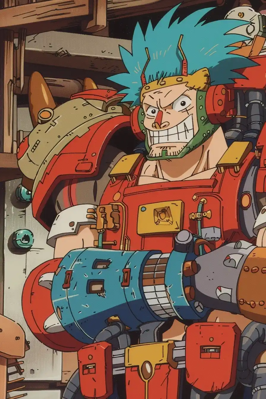 Cyborg Frankie Illustration Midjourney提示词
