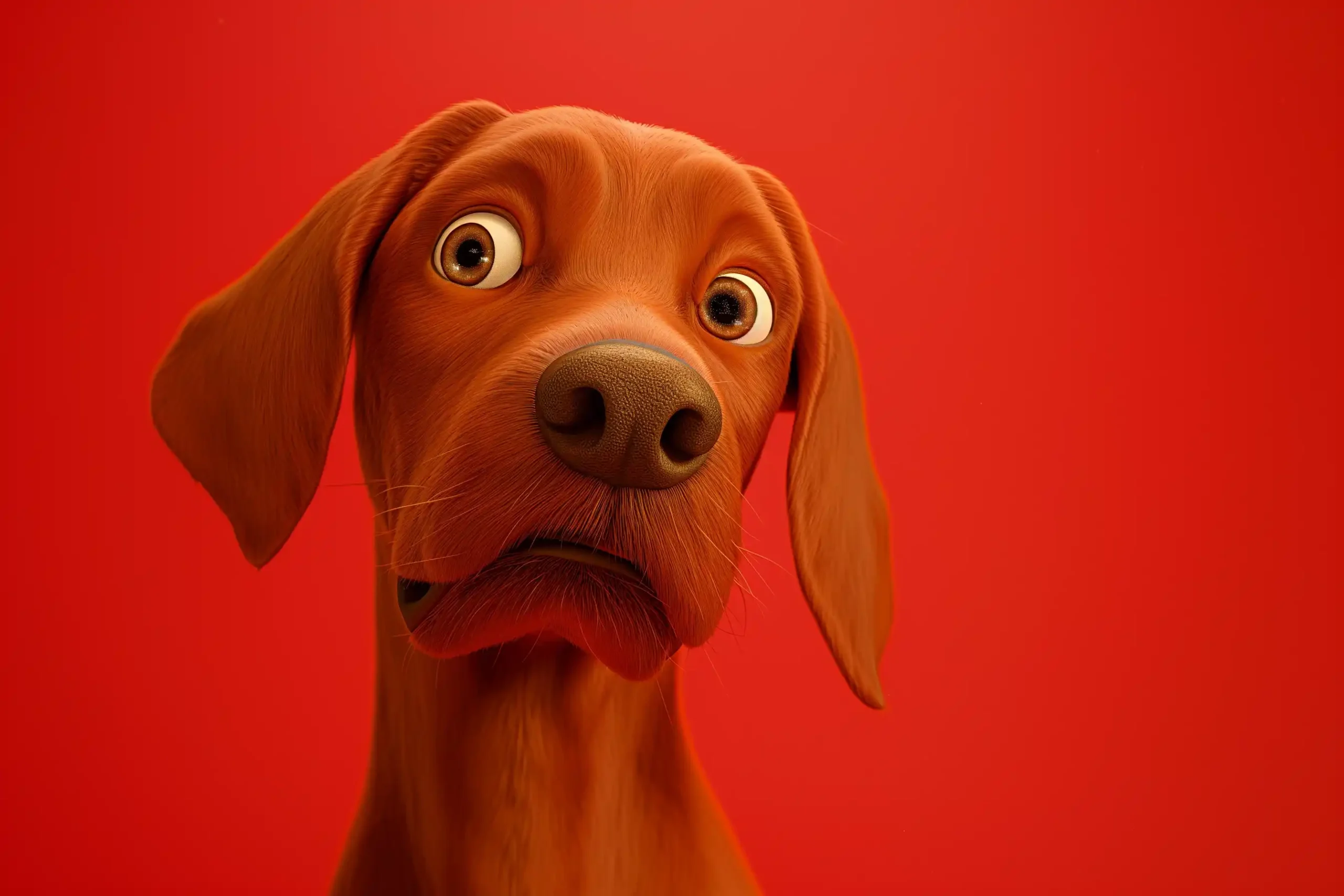 Cute Vizsla Head Poster Midjourney提示词