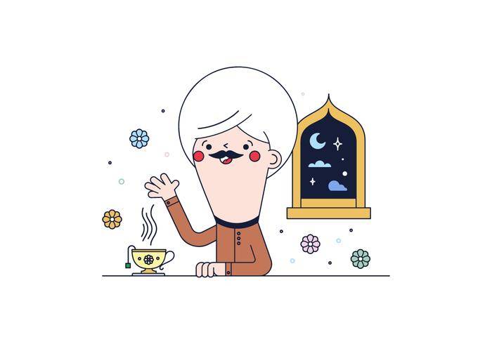 免费的阿拉伯茶矢量