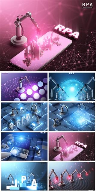 8款工业机器人科技背景-2PSD格式202294