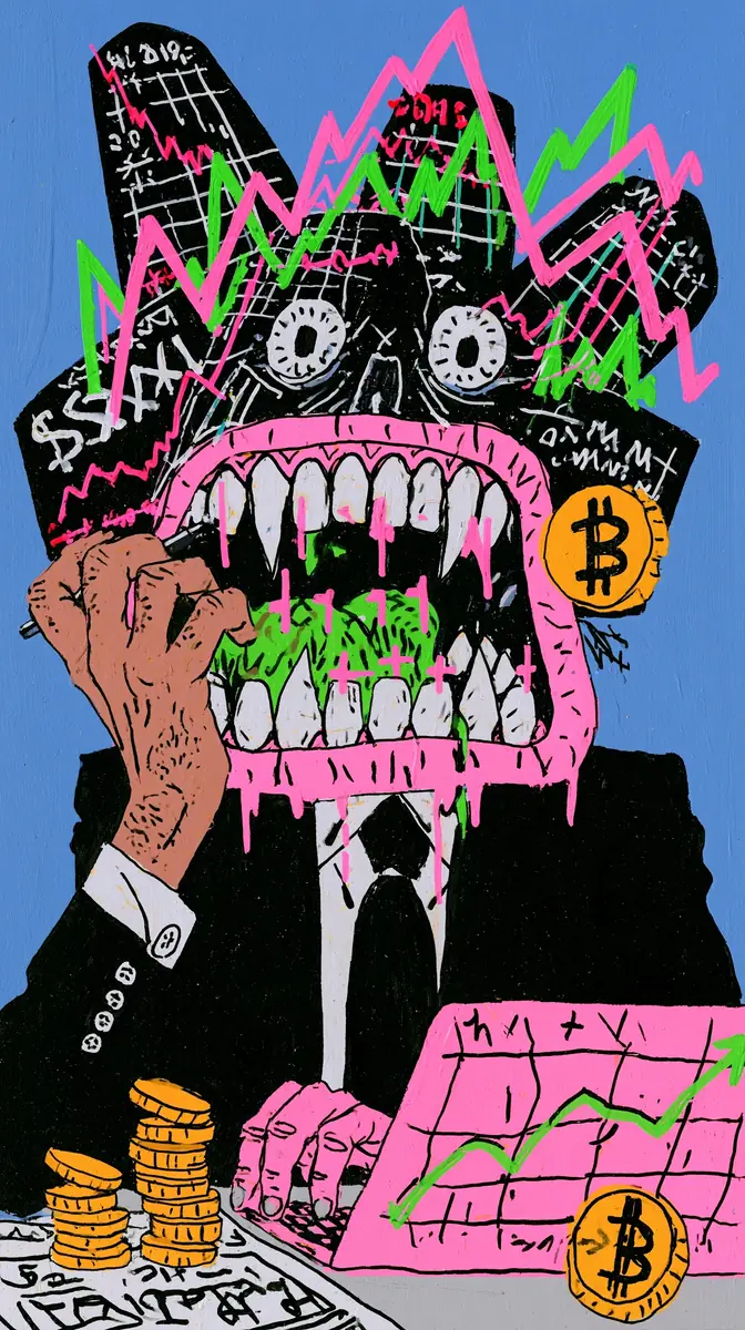 Xcopy Style Glitch Robinhood Midjourney提示词