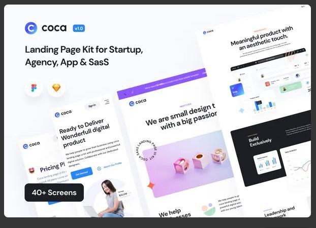 Coca - SaaS Landing Page Kit V1
