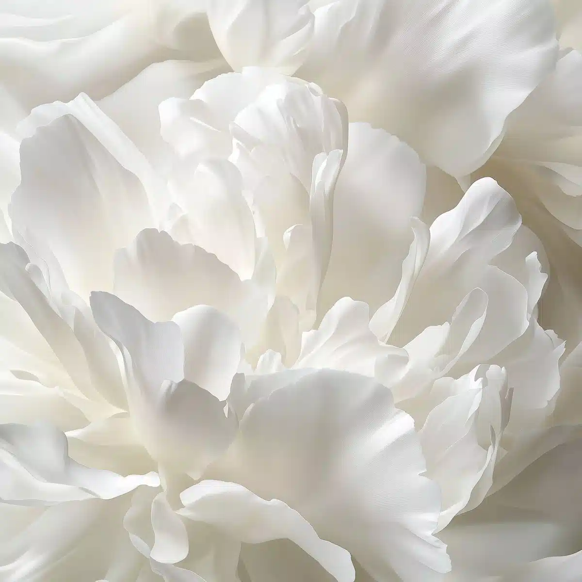 Photorealistic White Peony Petals Midjourney提示词