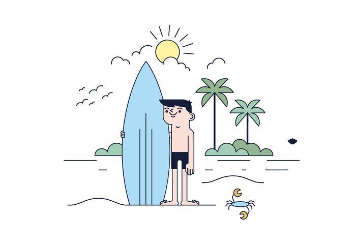免费冲浪矢量