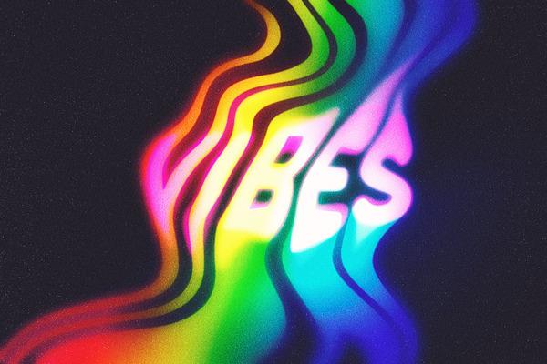 Liquid Rainbow Text Effect
