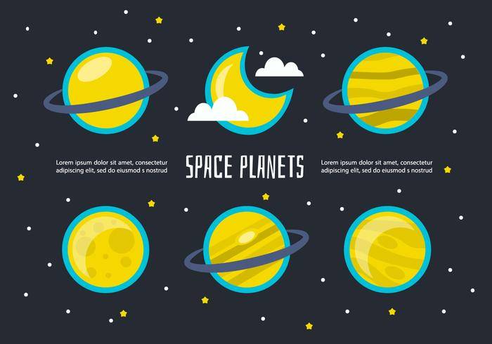 免费空间行星矢量