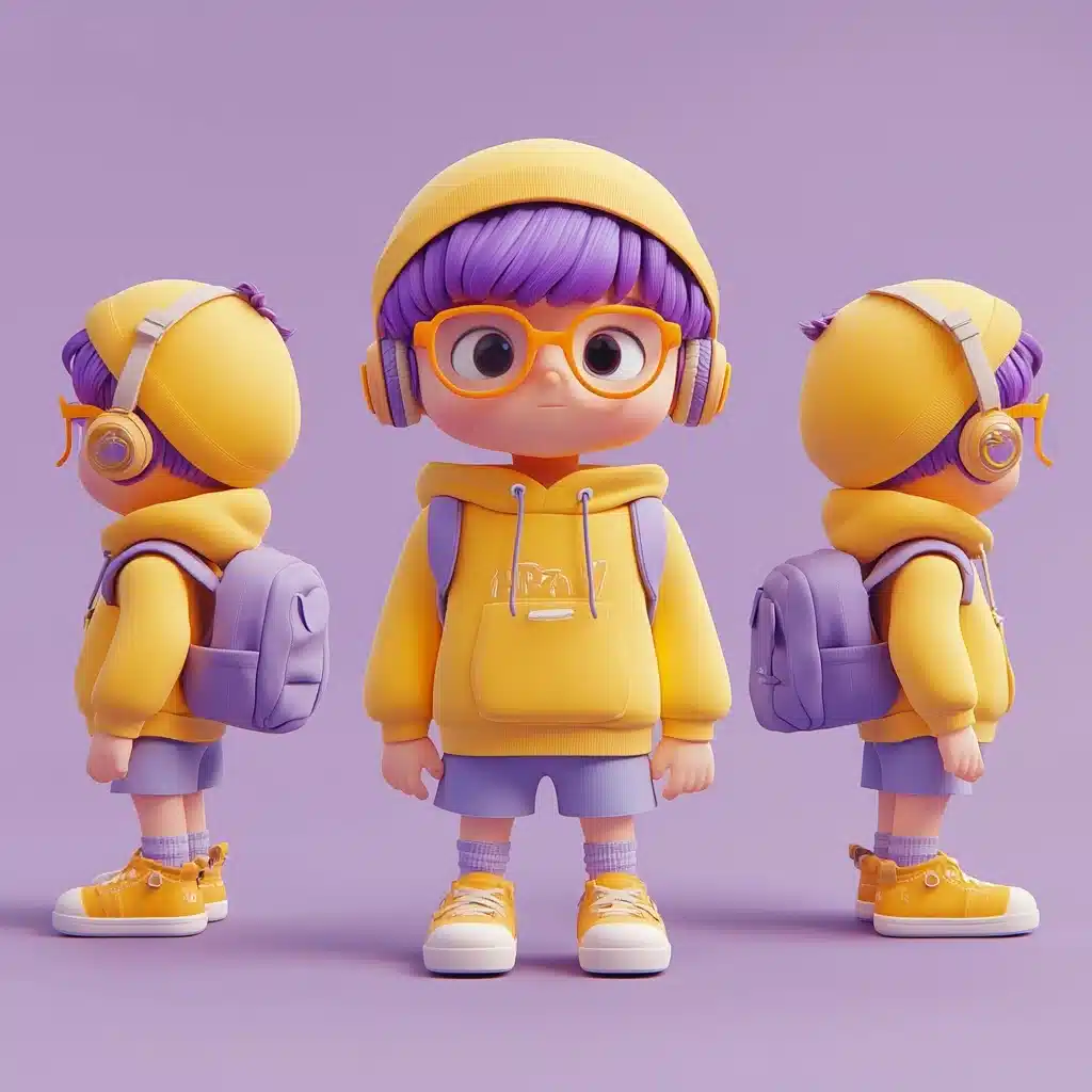 3D Toy Model of Boy Midjourney提示词