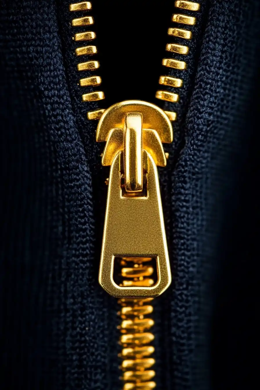 Gold Zipper on Black Midjourney 提示词生成效果